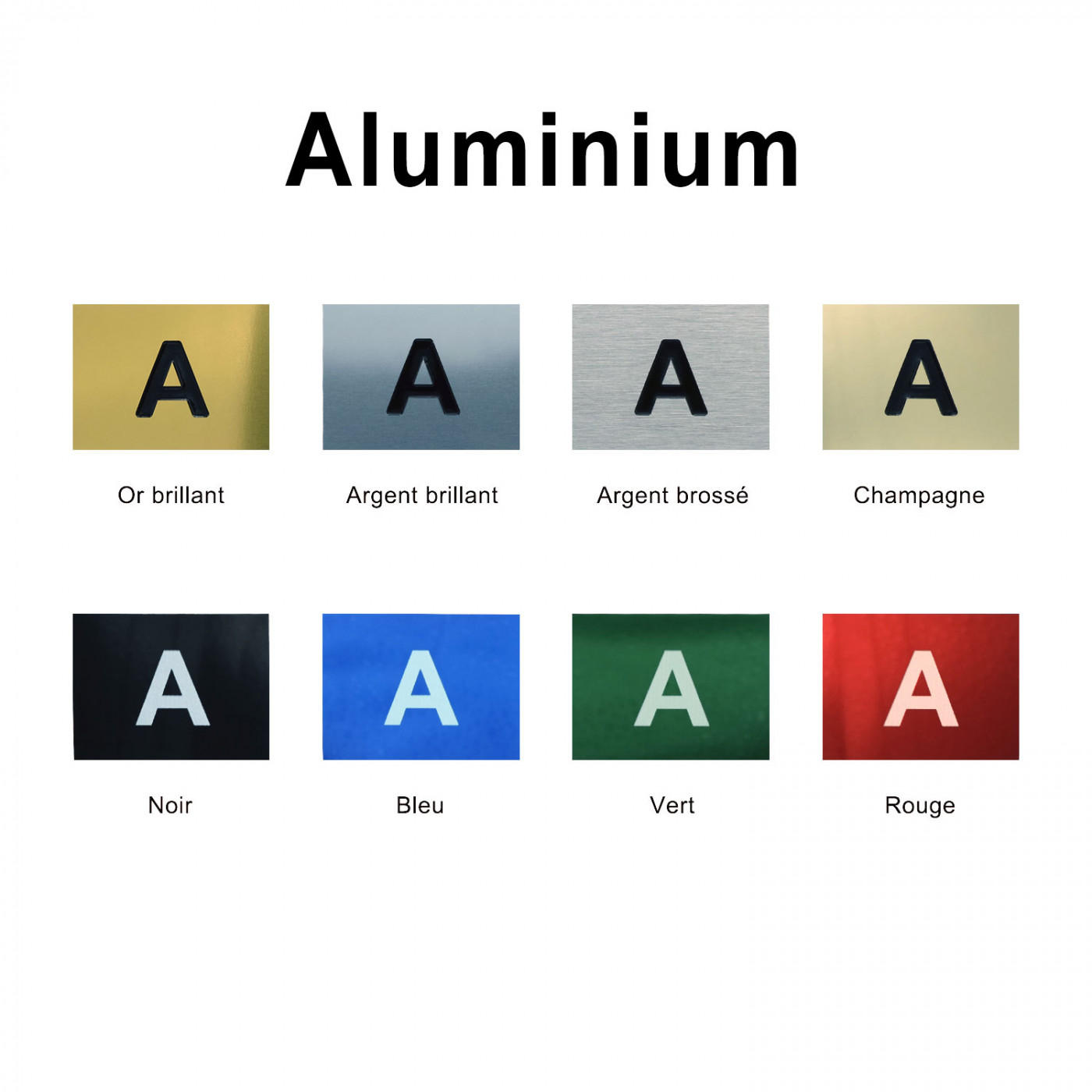 Plaque société en aluminium gravé avec logo 30x50cm